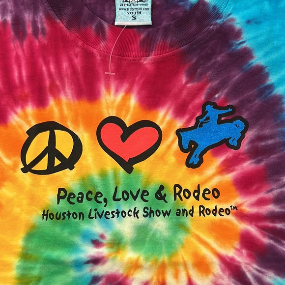 Houston Livestock Show and Rodeo tie-dye t shirt youth - Picture 5 of 9